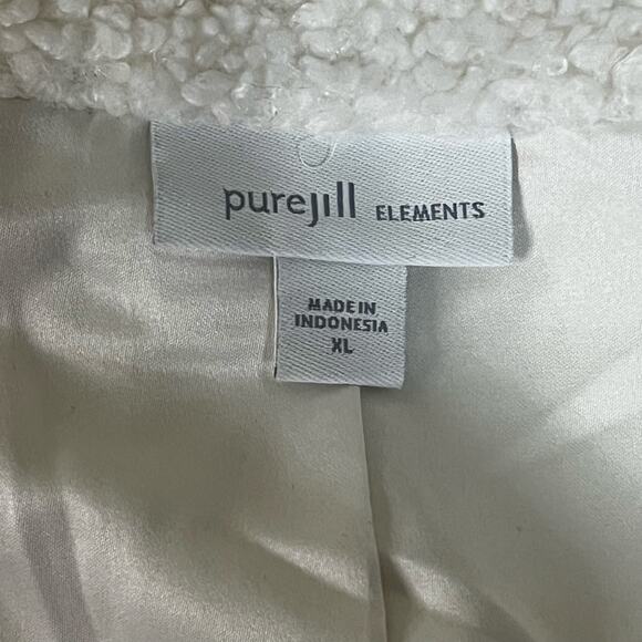 J.Jill Elements Faux Fur Long Vest Women’s Size XL in winter White – EUC - Picture 2 of 7